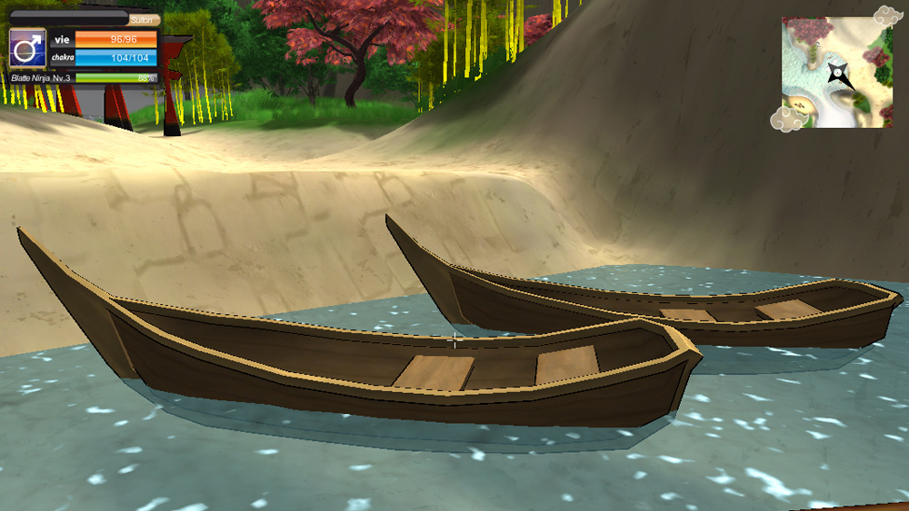 Barques intégrées dans le jeu