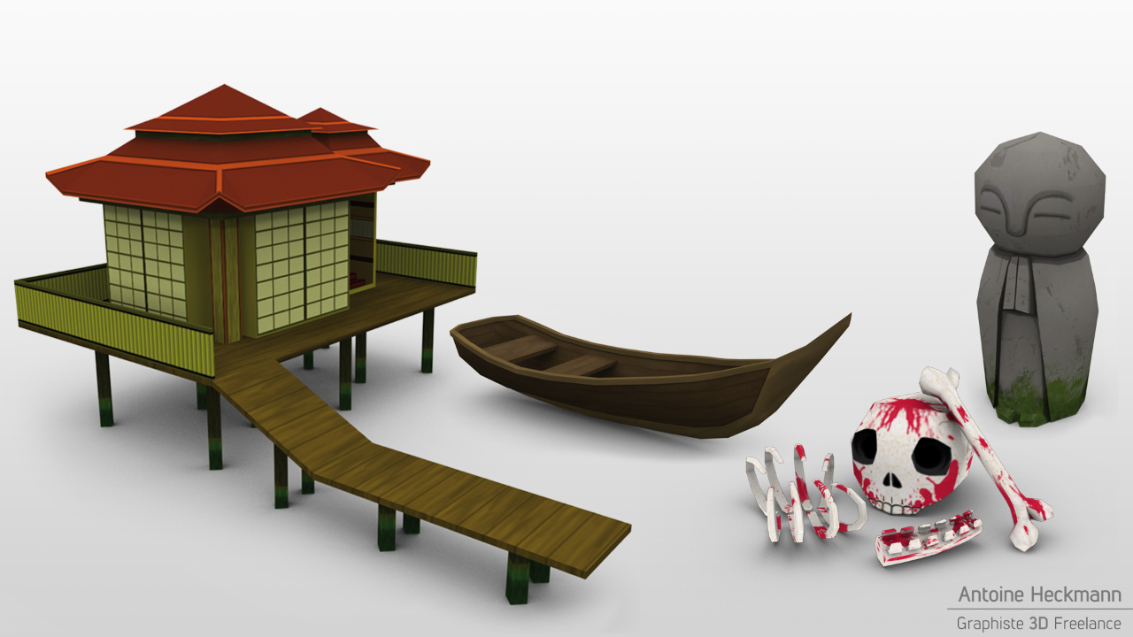 Modèles 3D du jeu Ninja Tooken