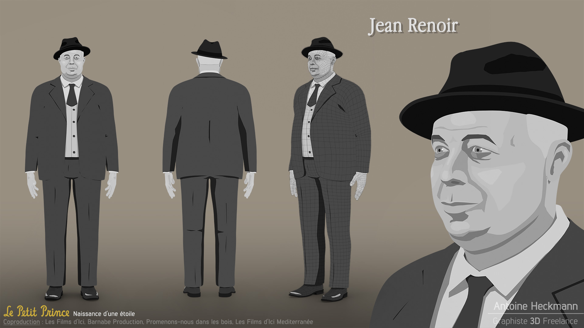 Planche Personnage de Jean Renoir